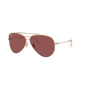 Aviator Reverse Zonnebril Violet Donker Ray-Ban , Yellow , Heren