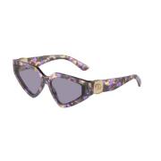 Blauw Montuur Grijze Lens Zonnebril Dolce & Gabbana , Multicolor , Uni...