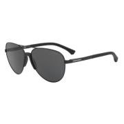 Zwarte Montuur Zonnebril Emporio Armani , Black , Unisex