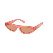 Violet Frame Oranje Lens Zonnebril Miu Miu , Purple , Dames