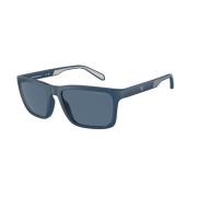 Blauw Frame Blauwe Lens Zonnebril Emporio Armani , Blue , Heren