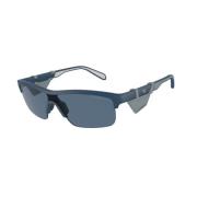 Blauw Frame Blauwe Lens Zonnebril Emporio Armani , Blue , Unisex