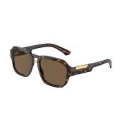 Stijlvolle Zonnebril Bruin Donker Montuur Dolce & Gabbana , Brown , Da...