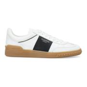 Witte/Zwarte lage top sneakers Ss24 Valentino Garavani , White , Heren