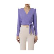 Elegante Crop Shirt Elisabetta Franchi , Purple , Dames