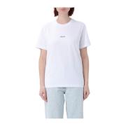 Witte T-shirt met voorlogo Msgm , White , Dames