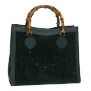 Pre-owned Suede handbags Gucci Vintage , Green , Dames