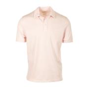 Roze Polo Shirt Fiam Collectie Bl'ker , Pink , Heren