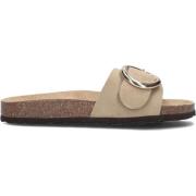 Bio 1 Gesp Slipper Beige Suède Lina Locchi , Beige , Dames