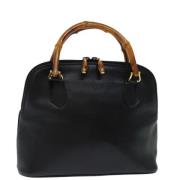 Pre-owned Leather handbags Gucci Vintage , Black , Dames