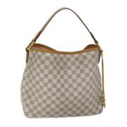 Pre-owned Canvas shoulder-bags Louis Vuitton Vintage , White , Dames