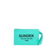 Minimalist Logo Pouch Sundek , Green , Unisex