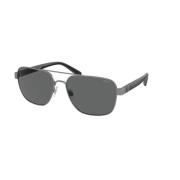 Stijlvolle zonnebril in grijs met donkere lenzen Polo Ralph Lauren , G...