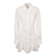 Gerimpelde Overhemdjurk Stella McCartney , White , Dames