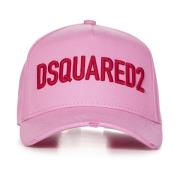 Roze Baseballpet Stijlvol Logo Borduurwerk Dsquared2 , Pink , Dames