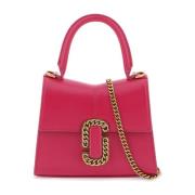 Mini Top Handvat Leren Handtas Marc Jacobs , Pink , Dames