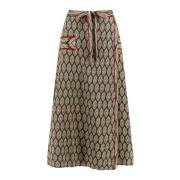 Multicolor Wrap Rok Intarsia Flare Etro , Multicolor , Dames