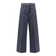 Blauwe Wide Leg Jeans Gemaakt in Italië Etro , Blue , Dames