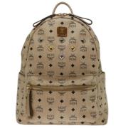 Pre-owned Canvas backpacks MCM Pre-owned , Beige , Dames