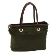 Pre-owned Nylon totes Prada Vintage , Green , Dames