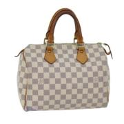 Pre-owned Canvas handbags Louis Vuitton Vintage , White , Dames