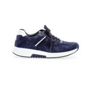 Blauwe Velvet Sneakers Gabor , Blue , Dames