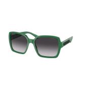 Groen Frame Grijs Verlooplenzen Zonnebril Chanel , Green , Unisex