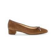 Bruine Suède Pumps met Velours Detail Gabor , Brown , Dames