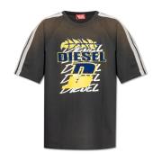 T-shirt T-Roxt-Stripe Diesel , Black , Heren