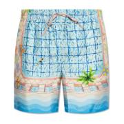 Zijden shorts Casablanca , Blue , Heren