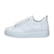 Dames Leren Lage Sneakers Exton , White , Dames