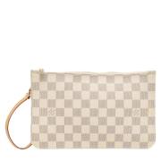 Pre-owned Leather pouches Louis Vuitton Vintage , Gray , Dames