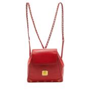 Pre-owned Leather shoulder-bags MCM Pre-owned , Red , Dames