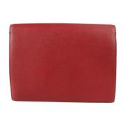 Pre-owned Leather clutches Hermès Vintage , Red , Dames