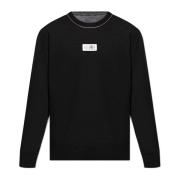 Trui met Logo Patch MM6 Maison Margiela , Black , Heren