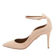 Pre-owned Suede heels Aquazzura Pre-owned , Pink , Dames