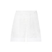 Witte Kant Shorts Twinset , White , Dames