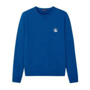 Basis Camden Sweatshirt - Blauw Logo Print Jott , Blue , Heren
