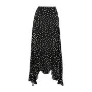 Asymmetrische Rok met Polka Dots Stella McCartney , Black , Dames