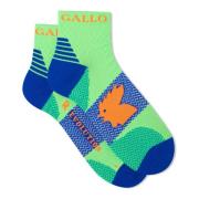 Neon Green Chevron Socks Gallo , Multicolor , Dames