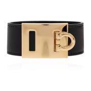 Leren armband Salvatore Ferragamo , Black , Dames