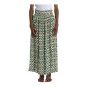 Groene Bedrukte Rok Bellerose , Multicolor , Dames