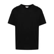 Zwart Logo Trim T-shirt Alexander McQueen , Black , Heren