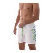 Kleurrijke Zijlogo Zwemshorts Cavalli Class , White , Heren