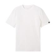 Casual T-shirt Heren Tom Tailor , White , Heren