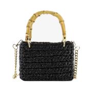 Gehaakte Handtas Meteora Klein Zwart Chica London , Black , Dames