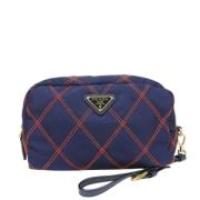 Pre-owned Canvas clutches Prada Vintage , Blue , Dames