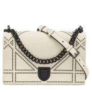 Pre-owned Leather shoulder-bags Dior Vintage , White , Dames