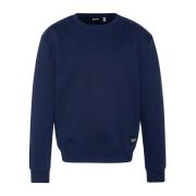 Blauwe Ronde Hals Sweatshirt Schott NYC , Blue , Heren