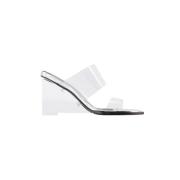 Leather sandals Alexander McQueen , Gray , Unisex